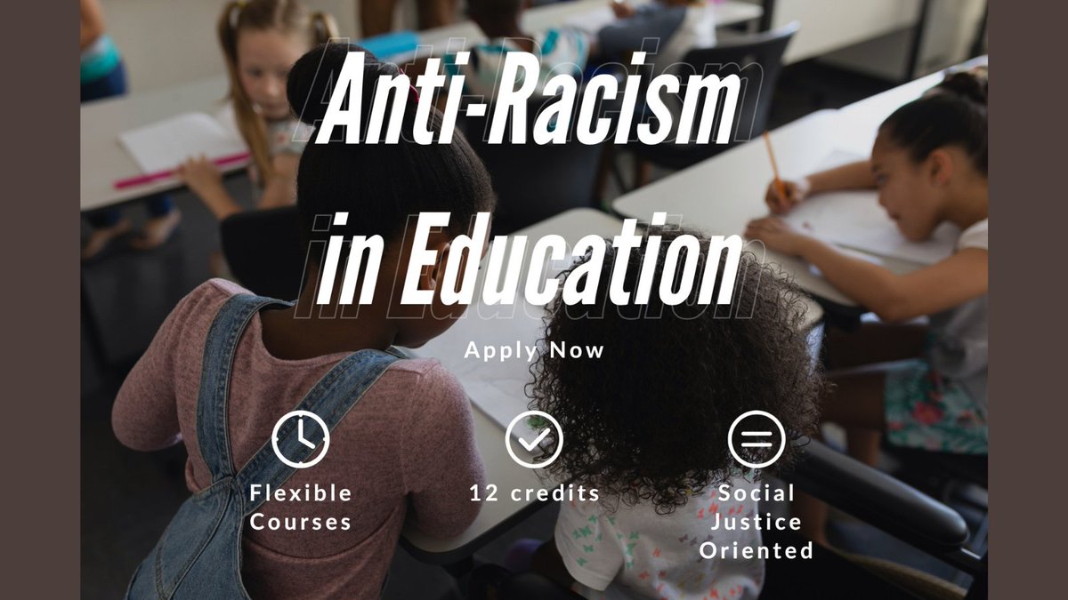 OSUEdStudies's tweet photo. Apply for the new Anti-Racism in Education certificate program! This program engages students in a study of the historical context, theories, values, and aims of anti-racism work within education. Join our info sessions on April 20 or May 5 for more info.

https://t.co/4KhXosTW86 https://t.co/0VLZVjEKTf