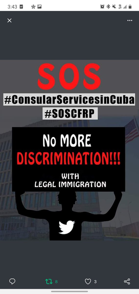 YunelbysB's tweet photo. More appointments for all categories. We want consular services in Cuba for all categories
#ConsularServicesInCuba For All
#allvisacategoriesarefamily 
@StateDept @StateDeptSpox @USEmbCuba @EmbassyGuyana @SecBlinken @WHAAsstSecty https://t.co/KiC5Q99JEu