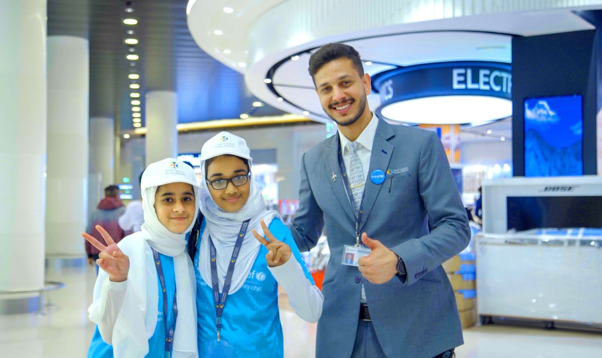 LanaWreikat's tweet photo. Throwback to when children took over @OmanAirports on World Children's Day to raise awareness about #SDGs #climatechange. Their message? If we act now, we can reimagine a better future #ForEveryChild. @UNICEFOman
#ClimateAction #ParisAgreement #OneGeneration https://t.co/PhmOr6tXjN