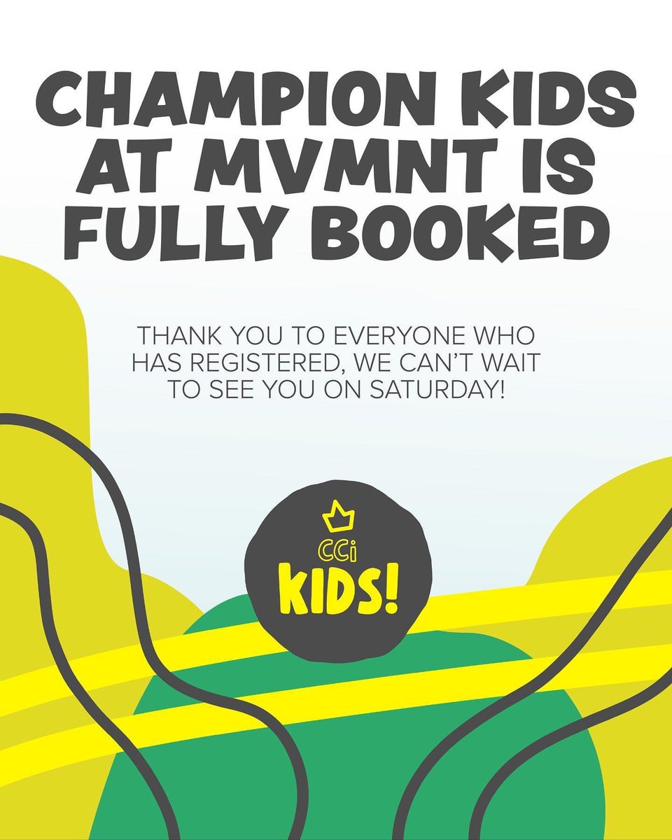 SeanandSusan's tweet photo. Incredibly, all kids ministry places at MVMNT are completely filled!!
Still some Youth and adult places left 🙌♥️
Bowled over by the Incredible hunger to gather again as a wider Church family 🙌
Register for free at https://t.co/92uNpNlDYd 💚

#cci #mvmnt #mvmnt22 #championkids https://t.co/LOXsw1ul7p