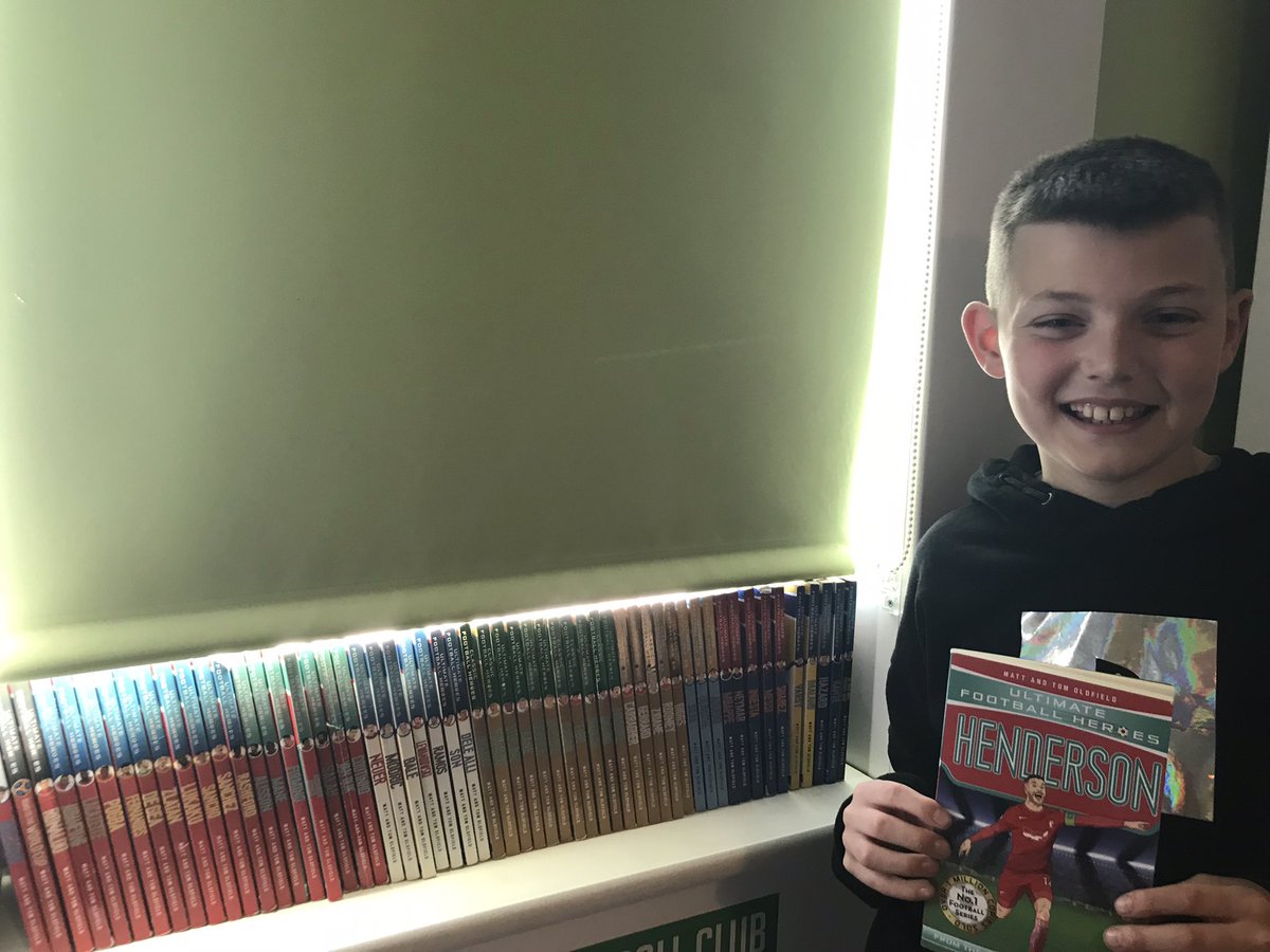 SuzKelly81's tweet photo. @footieheroesbks Adam’s a very happy boy adding the new Henderson book to his collection. https://t.co/gdTdgsDPrl