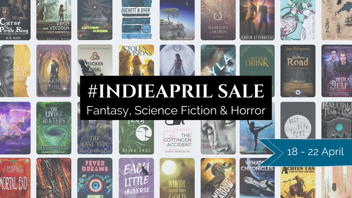 Lots of fun things happening this week, but let's start with the big one: there are a whole load of SF, fantasy, and horror books (inc. one of mine) in the #IndieAprilSale happening right now. Go grab yourself something fantastic to read! promotions.narratess.com