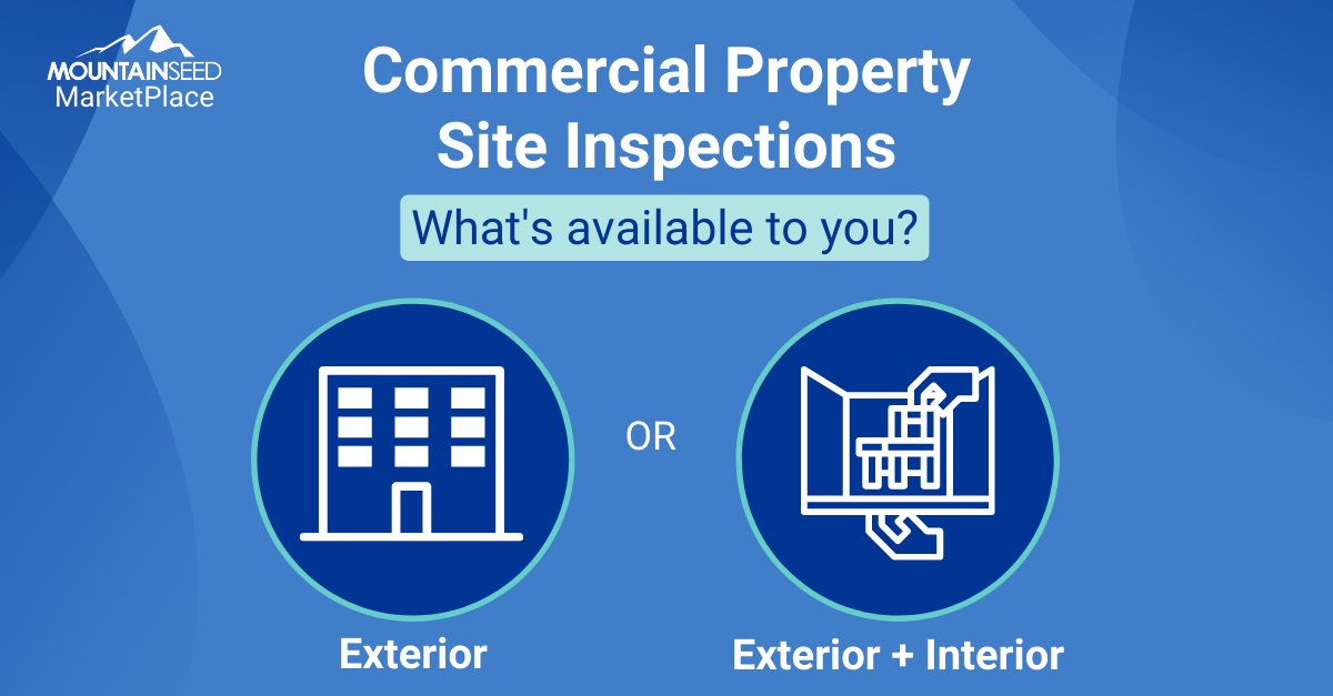 Do you need real-time inspections completed for your #CRE properties? 

We're adding new value-add services to our MountainSeed MarketPlace to help you do just that!  

#MountainSeed #AMC #CRE #CPSI

Learn more at MountainSeed marketPlace: bit.ly/3uQwnXw