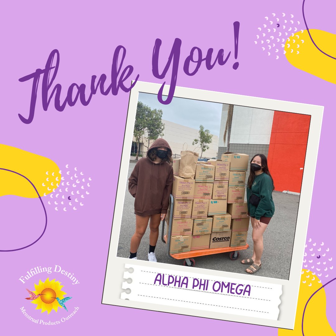 PeriodWDignity's tweet photo. Good morning from Fulfilling Destiny! We'd like give a warm thank you to Tina from Alpha Phi Omega (APO) at UCSD for dropping off and packing 480 Dignity Bags. And a special shoutout to Bridget's daughter Mackenzie for helping us! https://t.co/PNuID87hhu