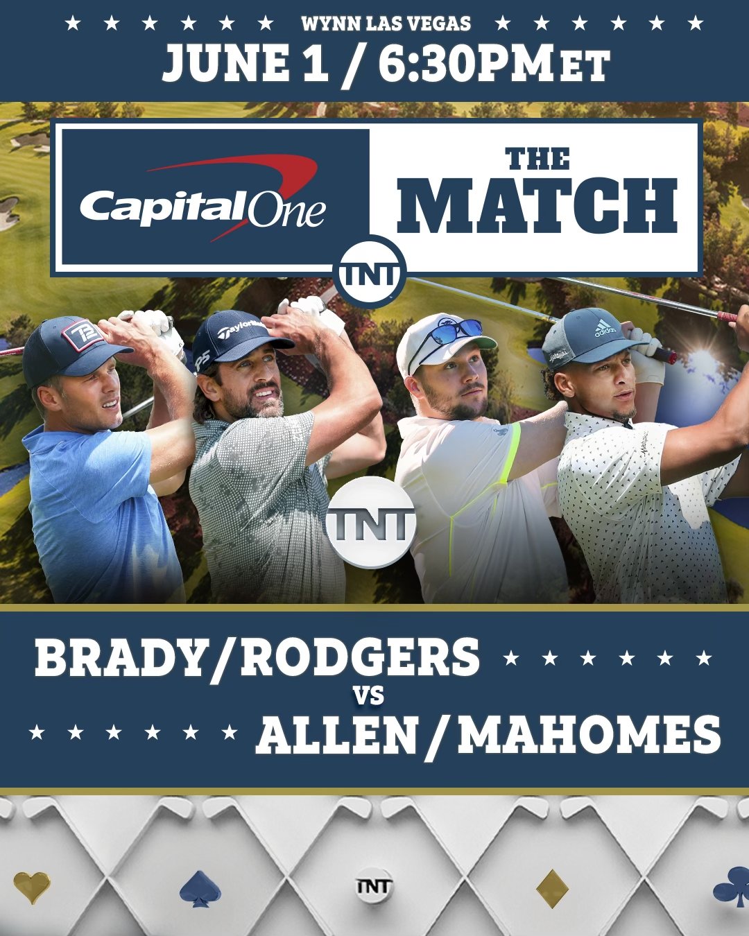 2022 Odds on The Match: Brady-Rodgers vs Mahomes-Allen