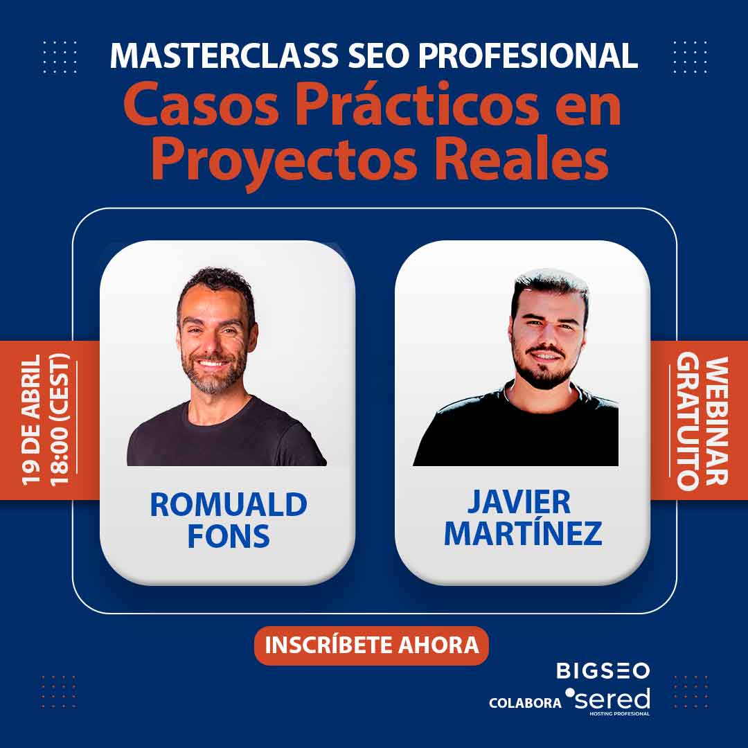 SeredNET's tweet photo. 🚀Descubre las 3 mejores estrategias para tu proyecto junto a @RomualdFons y @Javier_SeoWeb.
‼Formación 100% práctica y gratuita‼
📢Reserva tu plaza para la Masterclass de SEO Profesional 👉 https://t.co/9Eo0FDZ5Ov
#seo #masterclassseo #webinargratuito #seoprofesional #sered https://t.co/Z1vKN83ECd