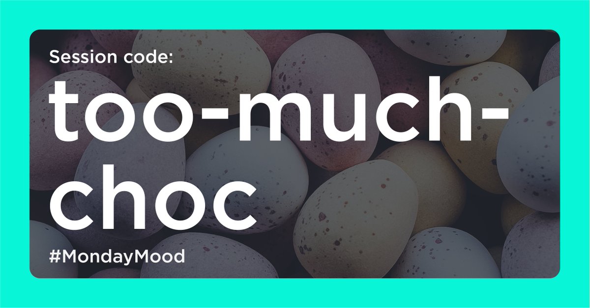 getaxis_'s tweet photo. #MondayMood = too much choc? Axis sessions not only solve complex issues but fun challenges too, like what to do with all that leftover 🐣 🍫
Set up your session in no time, invite participants to join anywhere on a mobile device and get going!
#getaxis https://t.co/1omgr5cvz8 https://t.co/JPy7ECUq3D