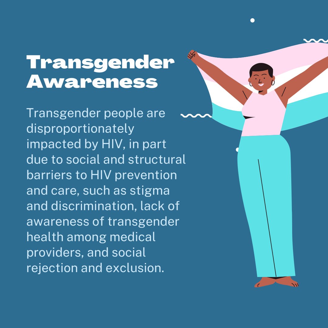 edgelab_NU's tweet photo. Happy National Transgender HIV Testing Day! Let’s celebrate today by learning some important facts about transgender awareness and their impact with HIV.
#TransHIV #transgenderawareness #transgenderHIVtesting #HIVawareness https://t.co/ssFURUULvF