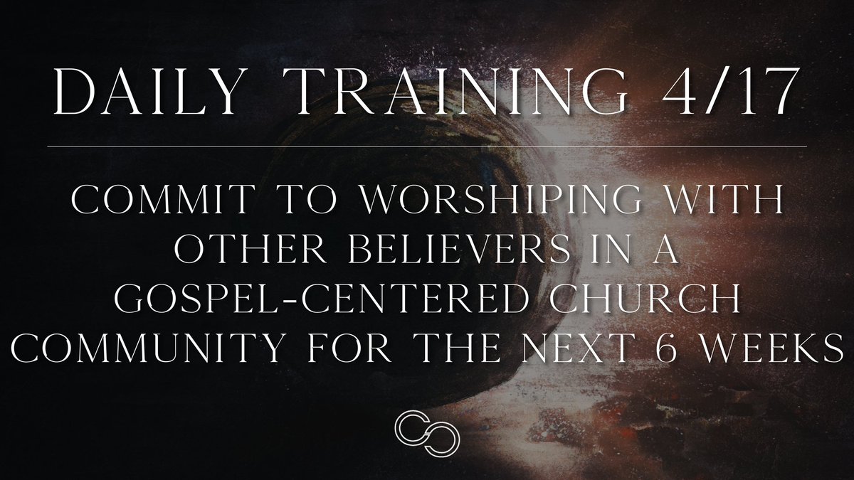 Yesterday we wrapped up our Ebenezer series and it was great to see so many people for Easter worship. Our challenge this week is to commit to being with community for 6 weeks of worship. #dailytraining