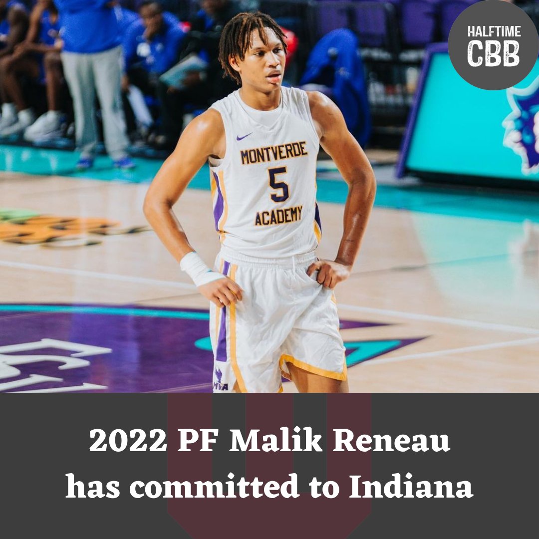2022 5⭐️ PF Malik Reneau will join <a href="/MVABasketball/">Montverde Academy Basketball</a> teammate 5⭐️ PG Jalen Hood-Schifino at Indiana. #HalftimeSports