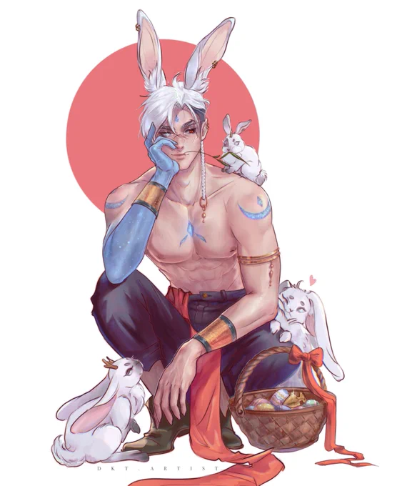 I'm a "master" at hiding a special eggs 😤 #dkt_oc #kai_dante #bunnyboy #EasterBunny #bl 