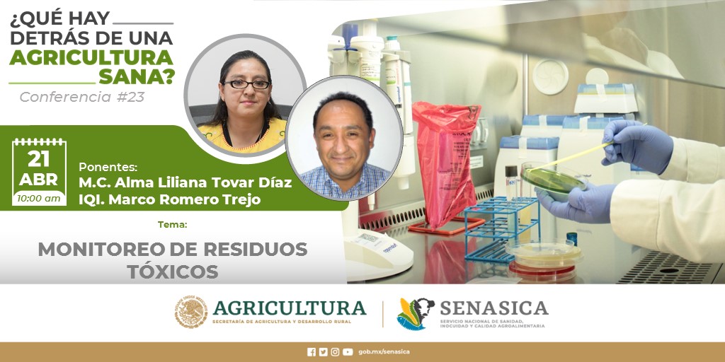 SENASICA's tweet photo. Conoce el monitoreo de sustancias nocivas que realiza Senasica y cómo puedes certificarte 🧫🔬
Te esperamos mañana en nuestra transmisión
💻https://t.co/QjugjUPBaq https://t.co/ajq9EnFDwT
