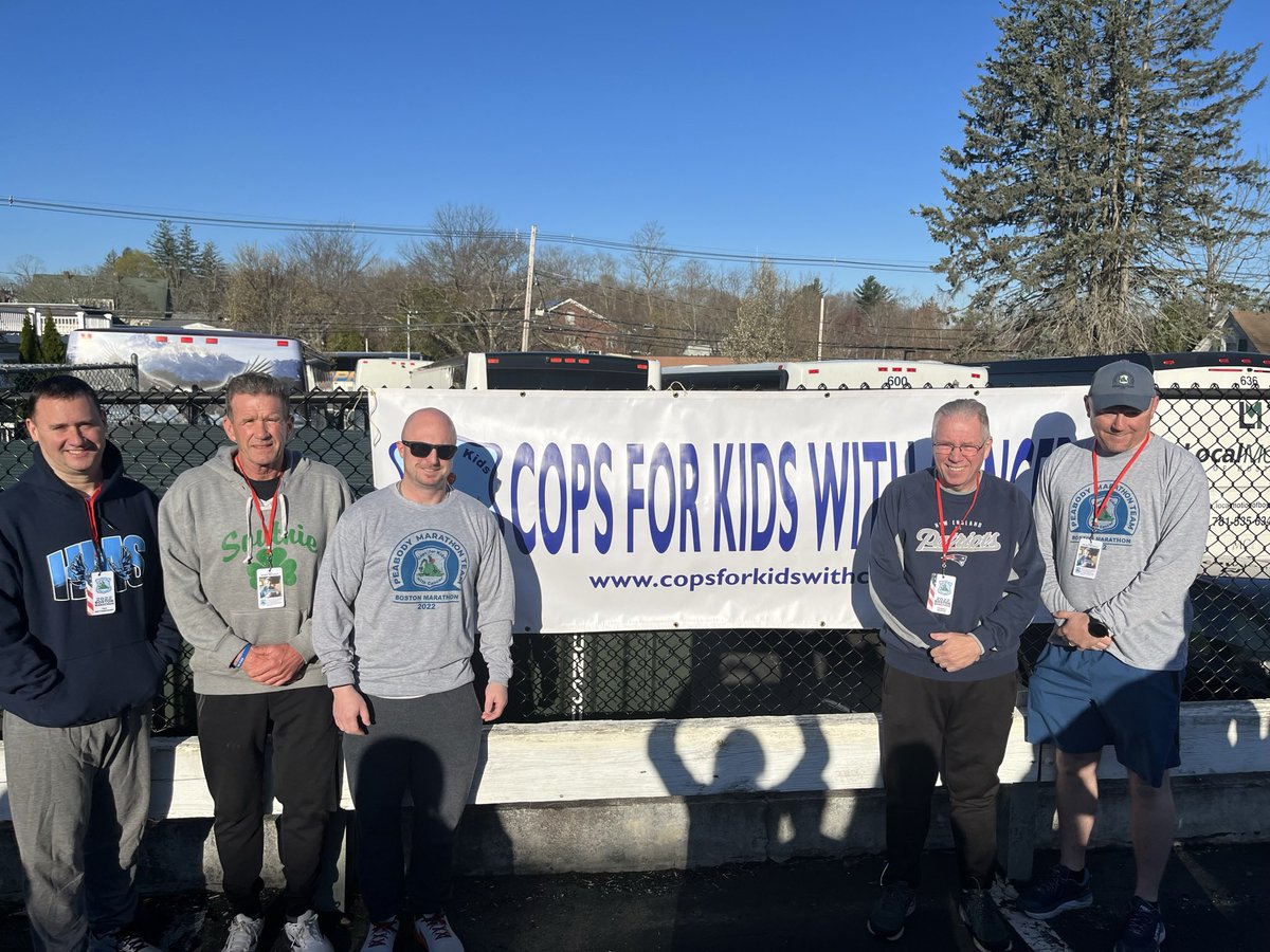 PeabodyPolice's tweet photo. Today is the day! The City of Peabody is proud of you. One step at a time for a great cause. #bostonmarathon #CopsforKidswithCancer 

https://t.co/3gRiO3y63T https://t.co/yPzQSeyegA