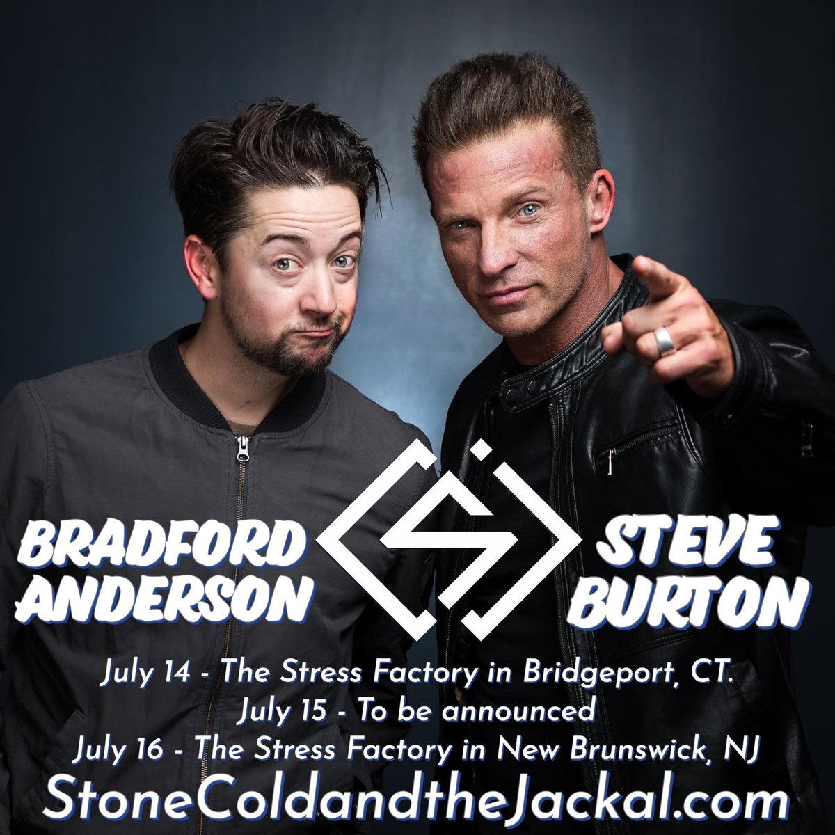 #justannounced <a href="/1SteveBurton/">Steve Burton</a> <a href="/BfordAnderson/">Bradford Anderson</a> will be coming to #NewJersey <a href="/StressFactoryNJ/">Stress Factory</a> #Connecticut <a href="/StressFactoryCT/">StressFactoryCT</a> and a special limited event in #LI with details coming soon! Tickets should be on sale later today!