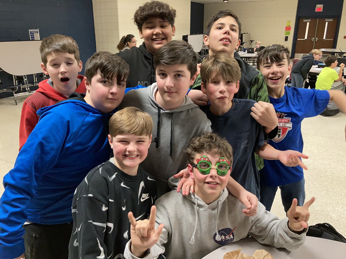 JayLinebaugh53's tweet photo. Keeping it safe at GLMS lunch today. We had a visit from one of the ninja turtles! https://t.co/01NhE9ANfd