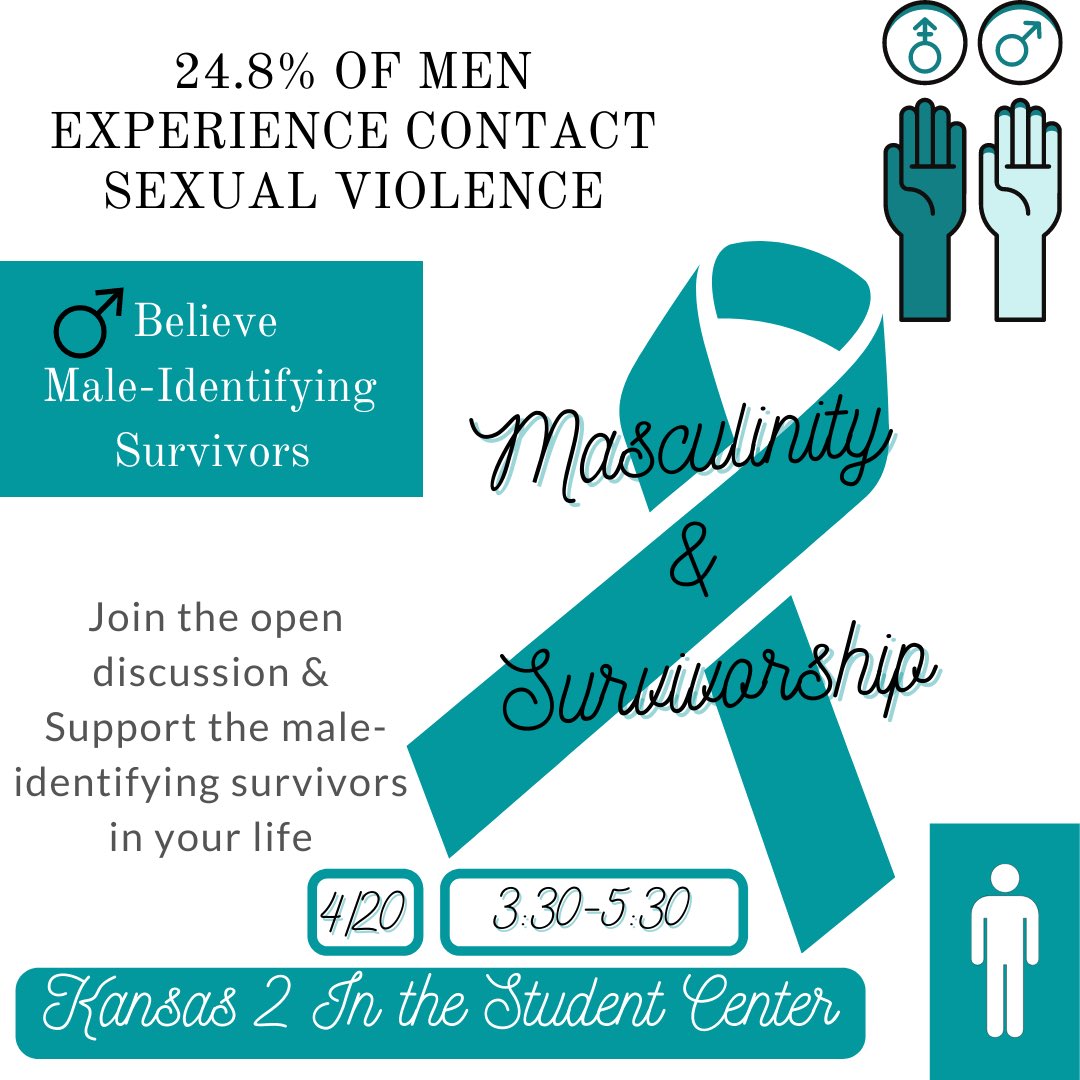 PSUSVP's tweet photo. “1 in 6 men will be sexually assaulted in their life. This number is low due to men not typically reporting assaults. Attend our event this Wednesday &amp; learn about the myths that surround SA of male-identifying individuals &amp; break down barriers that make it difficult to report.” https://t.co/6onmtBLyJZ