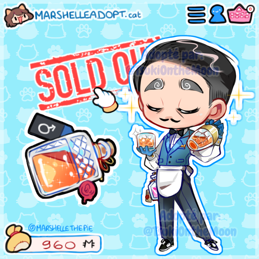 MarshelleThePie's tweet image. #EGGADOPT n°C a été vendu ! Bravo à @ TsukiOnTheMoon pour l&apos;acquisition du Bartender à Potions magiques 🍸✨

J&apos;avoue lui, j&apos;ai grave hésité à le garder pour moi... Prends soin de mon gentleman 🥹🥲🥲