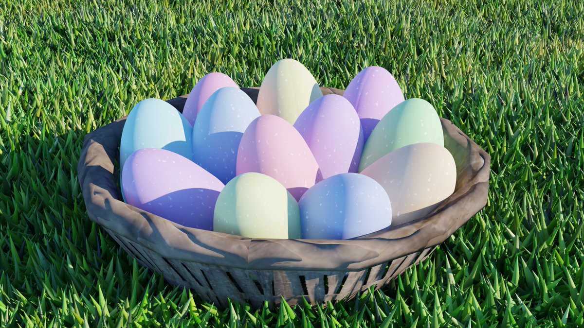 keegan_bacon's tweet photo. Happy Easter! #blender #Easter #b3d #Eggs https://t.co/RwxAR5IhPL
