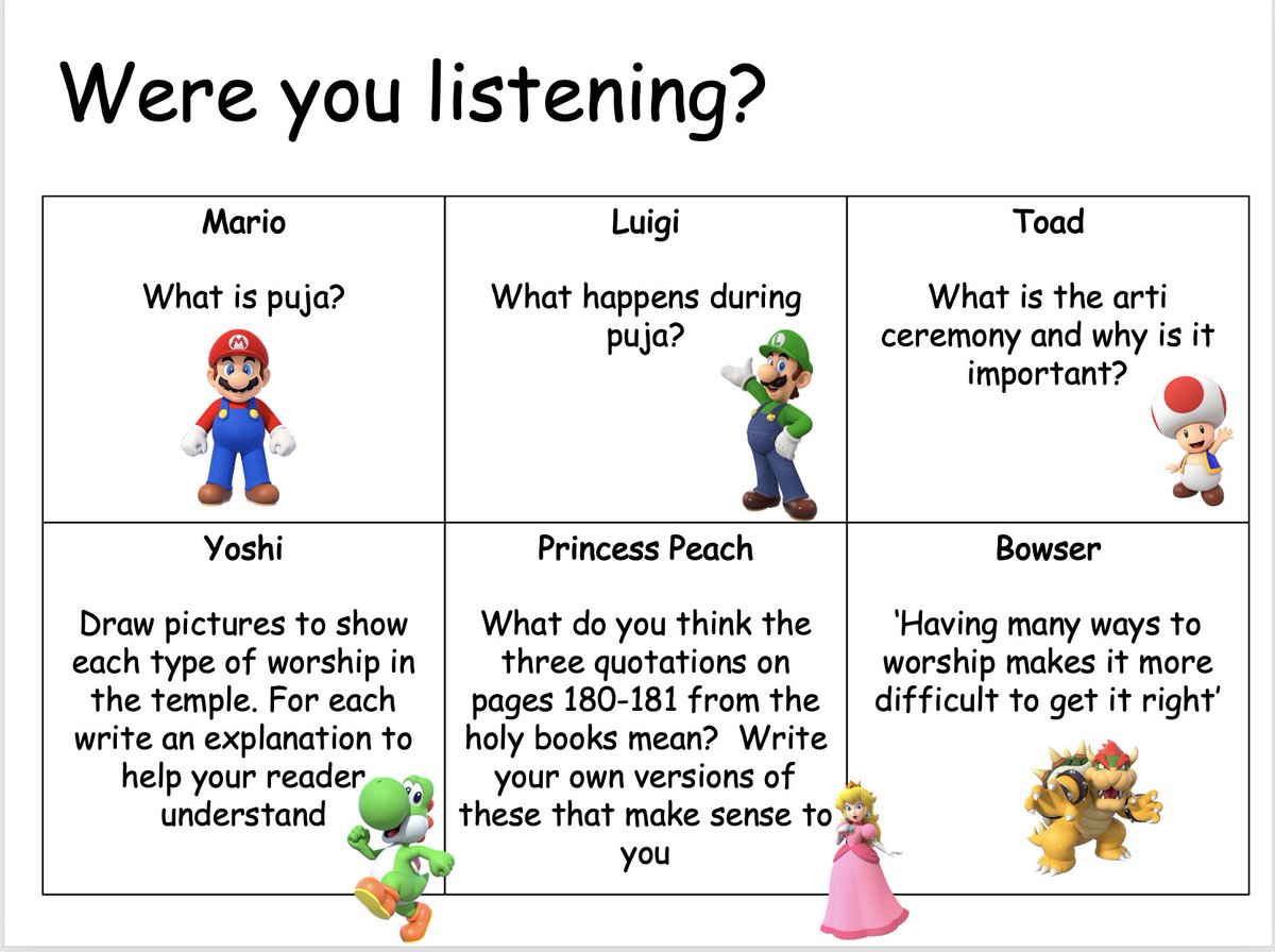 TravelTeach31's tweet photo. When RE planning and Mario Kart merge! Hopefully it will engage the students. Got bored of traditional Bronze, Silver and Gold activities.
#mariokart #replanning https://t.co/Lg4I77HfVw