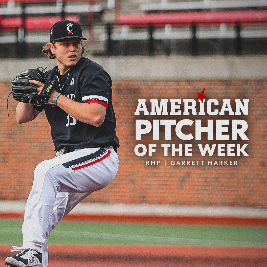 Cincinnati Baseball (@gobearcatsbase) on Twitter photo True freshman Garrett Harker is your <a href="/American_BSB/">American Baseball</a> Pitcher of the Week!
๐ W, 6.0 IP, 1 H, 0 R, 0 ER, 2 BB, 4 SO
๐ฐ: cpaw.me/bk1 True freshman Garrett Harker is your <a href="/American_BSB/">American Baseball</a> Pitcher of the Week!
๐ W, 6.0 IP, 1 H, 0 R, 0 ER, 2 BB, 4 SO
๐ฐ: cpaw.me/bk1