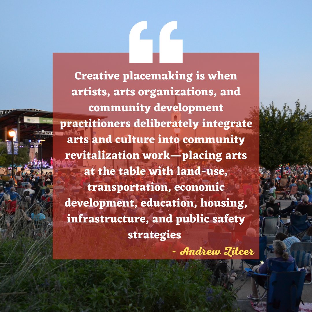 LevittFdn's tweet photo. What exactly is #creativeplacemaking?
In his article, “Making Up Creative Placemaking,” Andrew Zitcer explores the definition and the ways #creativeplacemaking can be beneficial for communities
Read: https://t.co/QXLKaK4z2f
📸 @LevittArlington
#TheLevittEffect #freemusic https://t.co/VERfialLSM