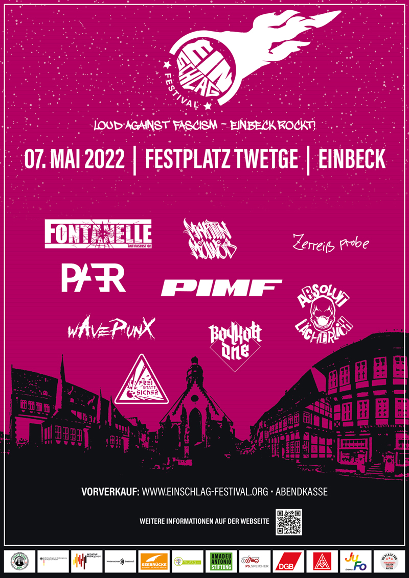 161_einbeck's tweet photo. Am 07.05.22 ist es soweit, das erste #EINschlag #Festival findet in #Einbeck statt. Ein sehr geiles Lineup, kulinarische Köstlichkeiten&amp;interessante Workshops warten auf euch. Wir können euch ein Besuch dort sehr ans Herz legen. 
Tickets: https://t.co/7LGdPORlWA https://t.co/nXri5GyzCU