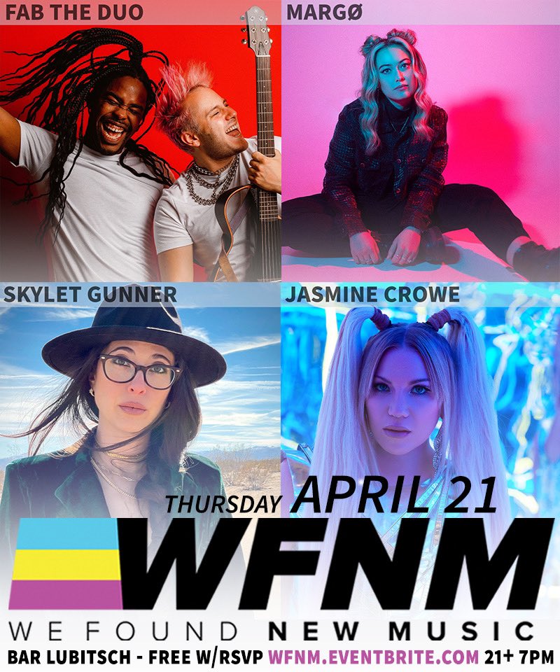 Join us this Thursday at Bar Lubitsch! 7pm for this killer lineup featuring the US debut of MARGØ! 

RSVP at WFNM.EVENTBRITE.COM