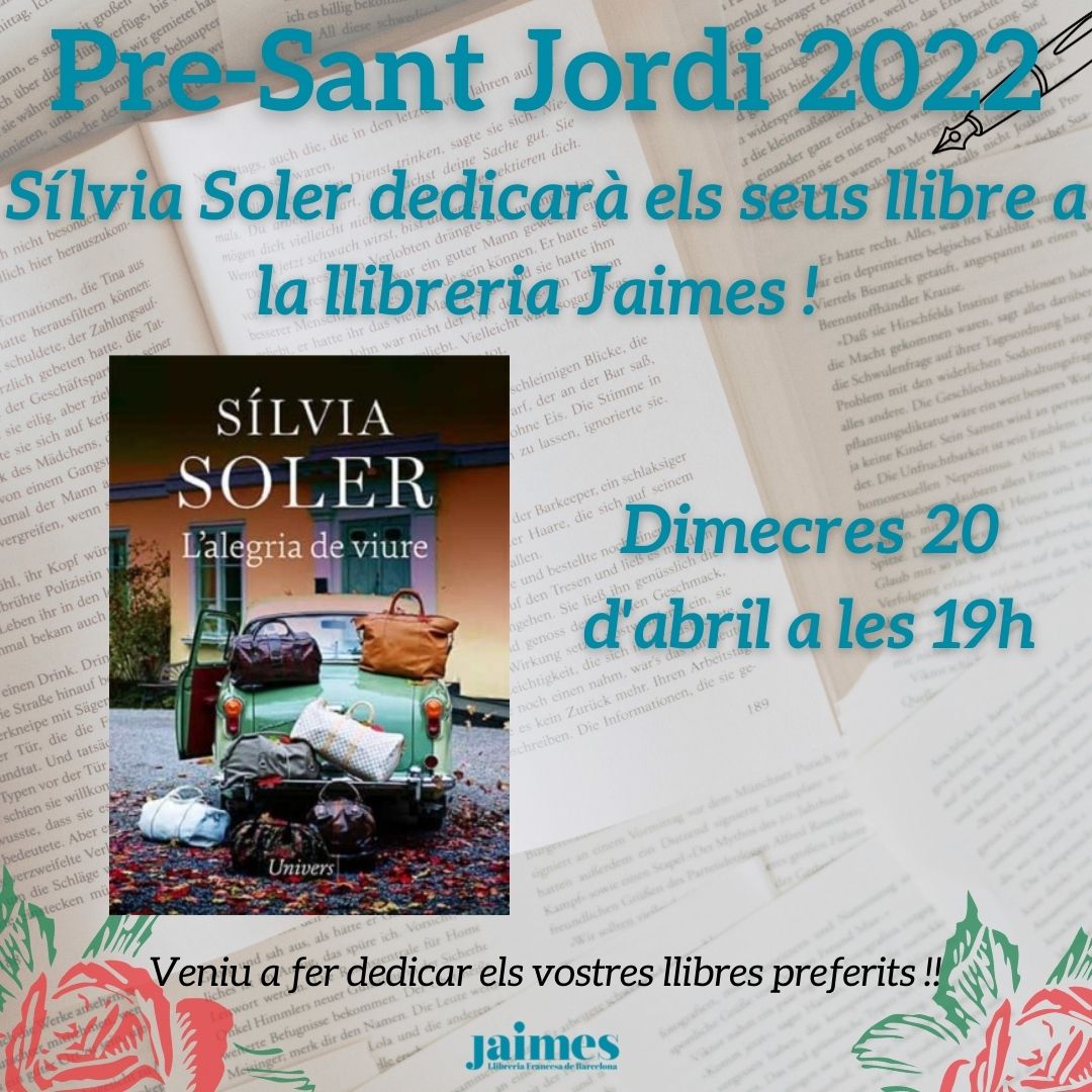 Signatures pre-Sant Jordi !!!! 🌹📚 ✨ Sílvia Soler dedicarà els seus llibres ✨ Dimecres 20 d'abril a les 19h a la llibreria!! #santjordi #santjordi2022 #santjordibarcelona #llibreria