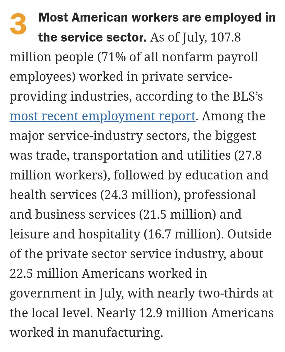 MithrilArmory's tweet photo. @GeneSohoForum @RadBadTad @RBReich In fact, the service industry should be the industry that you track. https://t.co/9KHTiokMdN