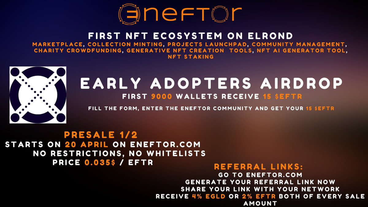 ENEFTOR | NFT Staking | Launchpad | Marketplace⚡️ tweet media