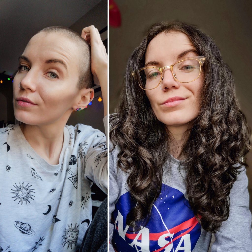 cmdrspacebabe's tweet photo. happy 2nd birthday to my pandemic hair 🎉💇‍♀️🚫 https://t.co/y9KJ5780G0