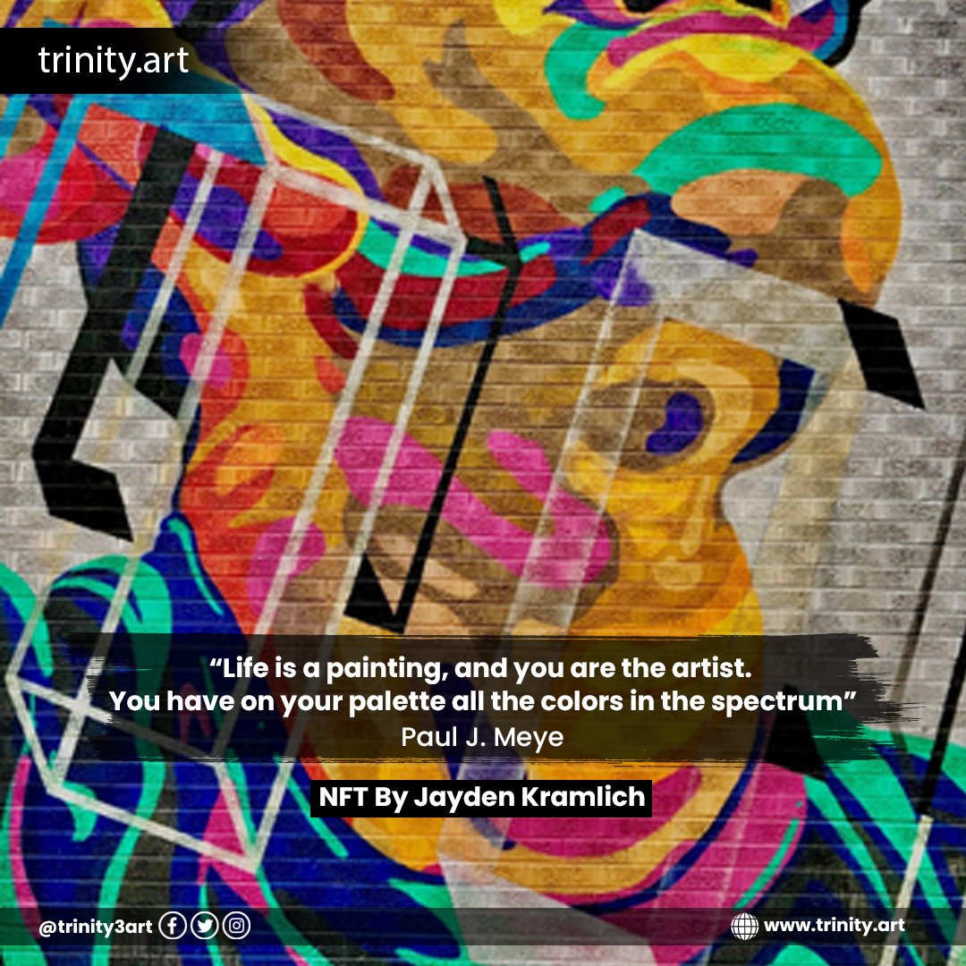 "Life is a painting, &amp; you are the artist. You have on your palette all the colors in the spectrum" - Paul J. Meye. 
 NFT By Jayden Kramlich
 𝐕𝐢𝐬𝐢𝐭 𝐮𝐬: trinity.art
#NFT #NFTartwork #NFTCommunity #NFTGiveaway #nftart #NFTs #NFTdrop