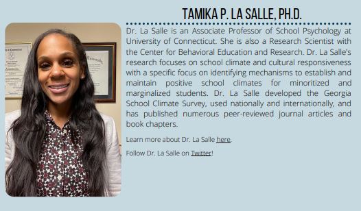 gsucehd's tweet image. CEHD alumni Kizzy Albritton, Erin Harper, Tamika La Salle and Sherri Proctor were named 2022 Black Leaders in School Psychology by the Social Justice Committee of the Trainers of School Psychologists. Congratulations!