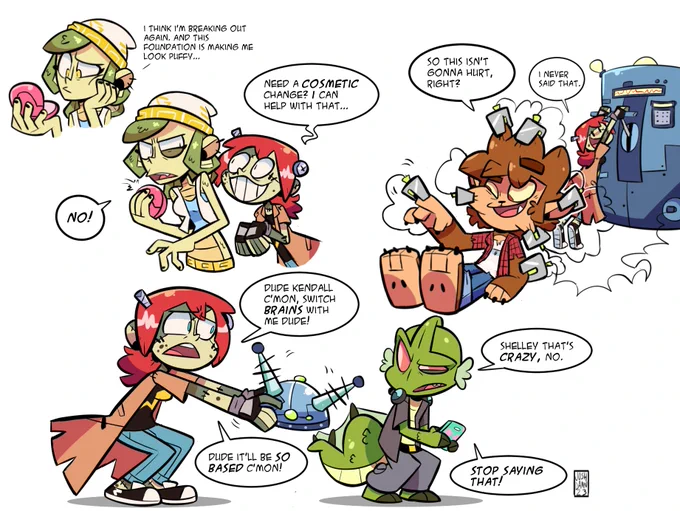Shelley and her kooky friends 