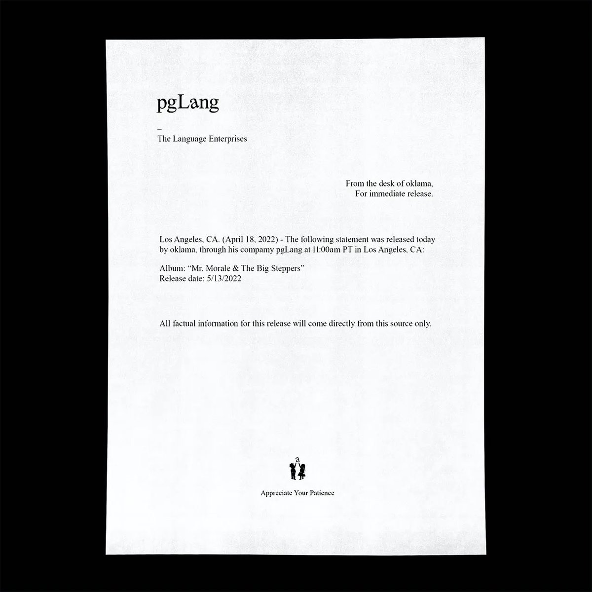 “Mr Morale &amp; The Big Steppers” I have no idea what that means, I have no idea what to expect, all I know is that I have been starved and I’m READY!!!