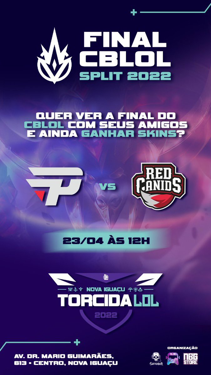 usesurrender's tweet photo. Olá, Invocadores

TRANSMISSÃO DA FINAL DO CBLOL | NOVA IGUAÇU- RJ 🏆

A grande final vai rolar no dia 23/04 e promete fortes emoções. Marca ai na agenda e chama toda a galera para curtir.

➡️  INGRESSOS: 

https://t.co/nPDVstSQd7 https://t.co/GXow2bRpSa