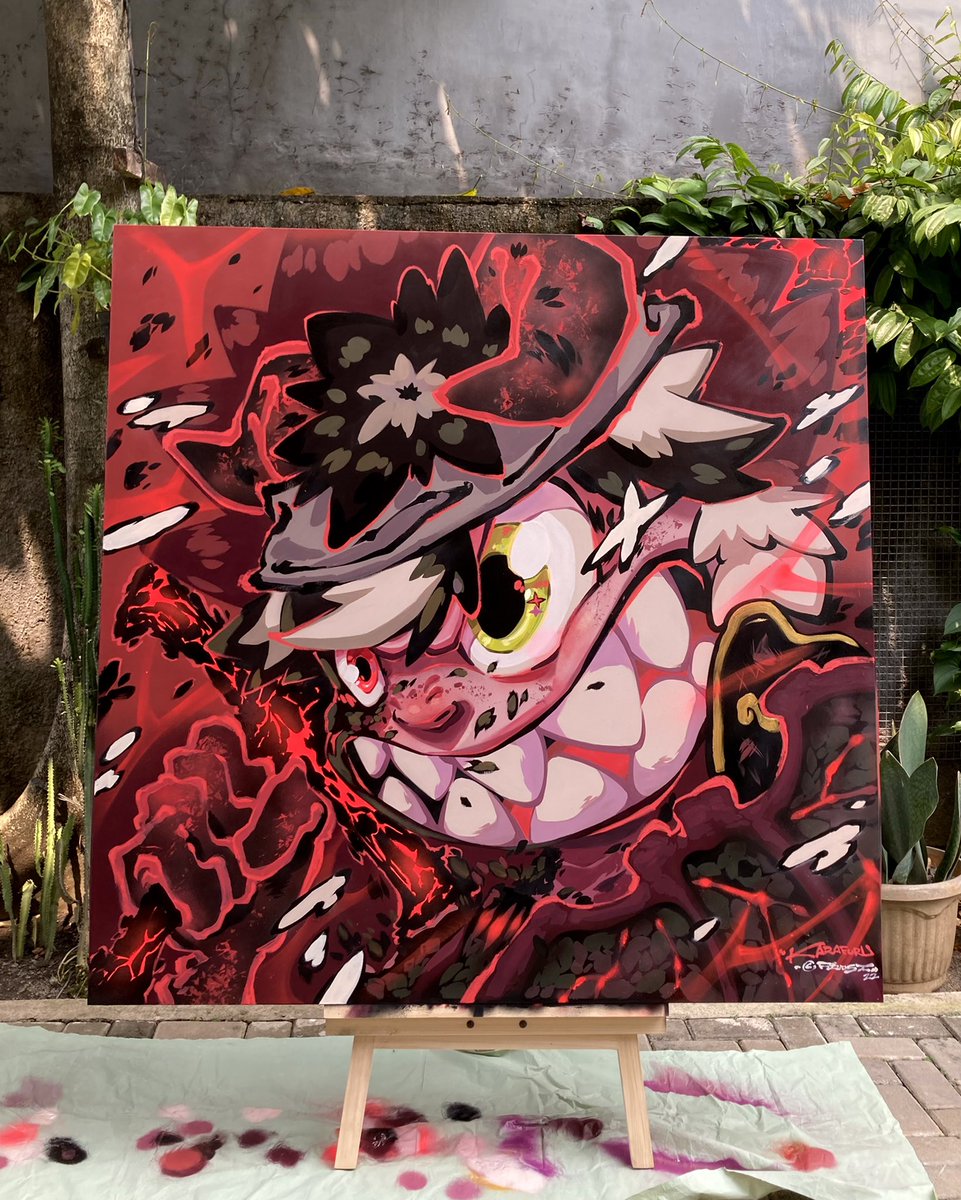 fivust's tweet photo. Transforming my character into The Mad Furu 😈. Special for @gradyedbertnft 🔥 

Cheers! 🍻 

#canvaspainting #fivust #NFTCommmunity #nftcollector #karafuru #karafurunft https://t.co/XZ0zNYQCTb