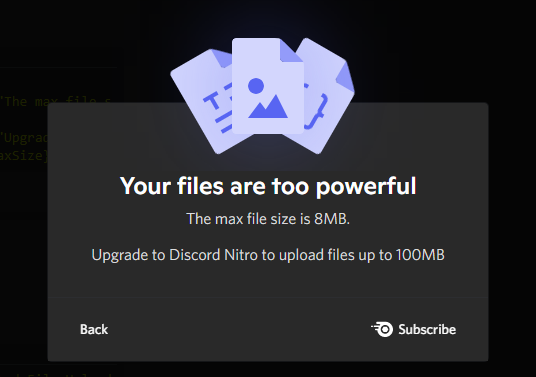 DiscordNews_'s tweet photo. Upcoming Discord nitro attachment notice https://t.co/5nTd1U91FJ