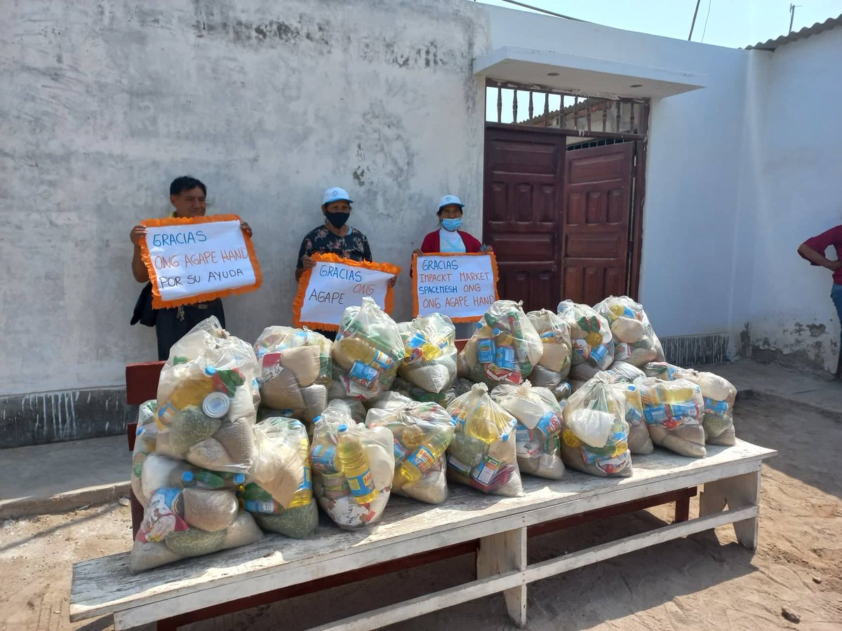 teamspacemesh's tweet photo. Agape Hand (https://t.co/iKbDJQ0FRK) keeps working hard to help hungry families all over Peru, thanks to the funds the Spacemesh community helped to raise by #winning_together https://t.co/FGCoi9nDrA