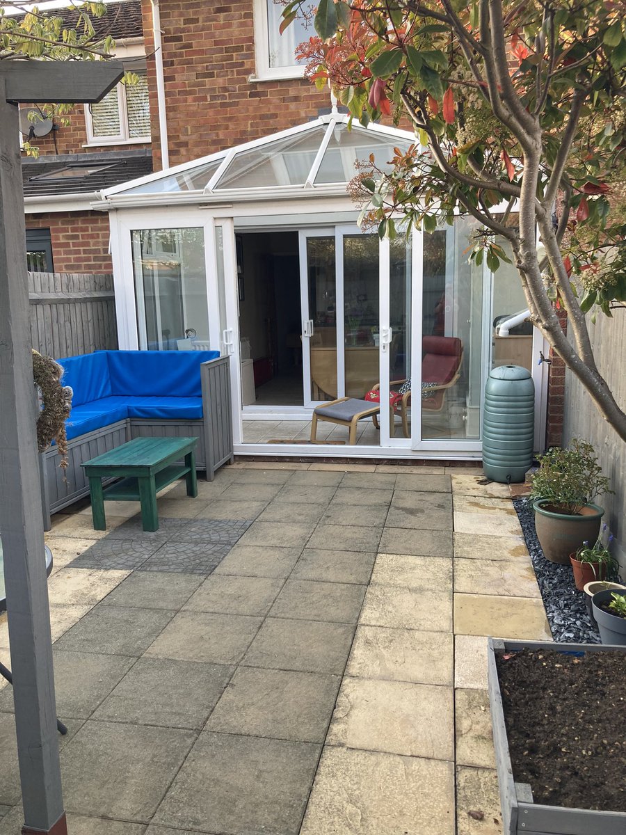 Holiday done. I have a beautiful, refreshed and tidy garden and conservatory to enjoy the summer. There’s still some little projects to complete but the bulk is done and I love it 😊 #BeginnersGarden