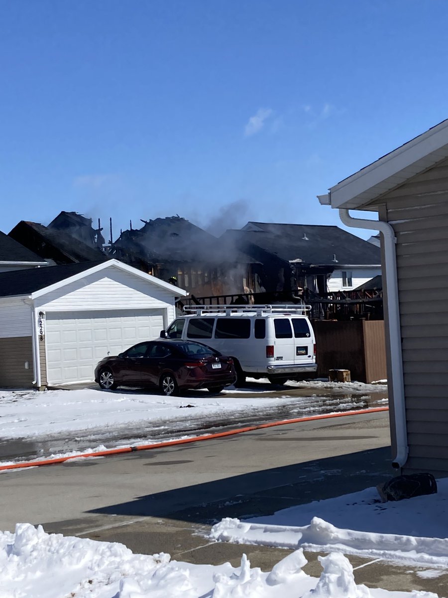 FargoRazzi's tweet photo. House Fire Today in the Shanley Area. https://t.co/6X5RGxbMU9