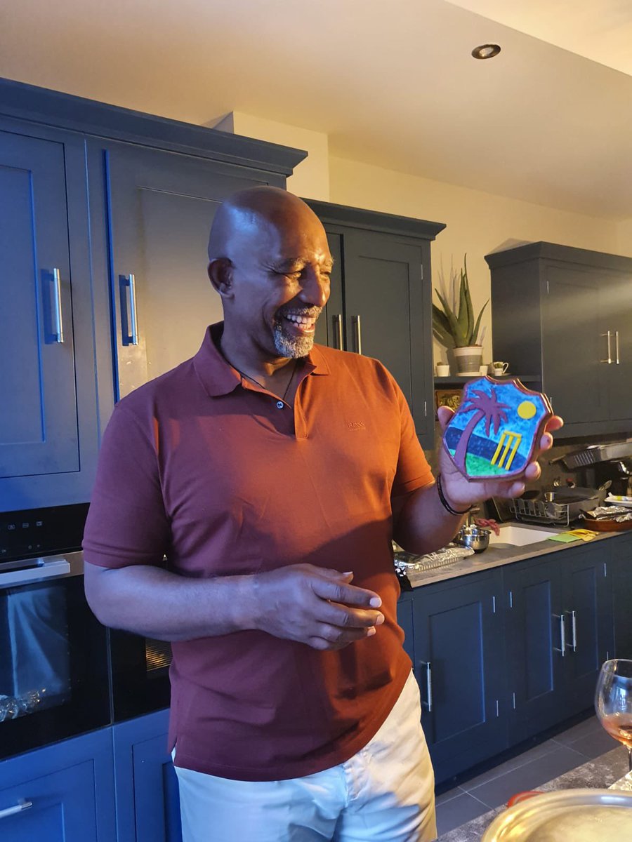 windiescricket's tweet photo. Check out @Coachsim13’s birthday cake! Even on his special day, WI see he’s thinking about the #MenInMaroon 😁 https://t.co/6smhIuifMg