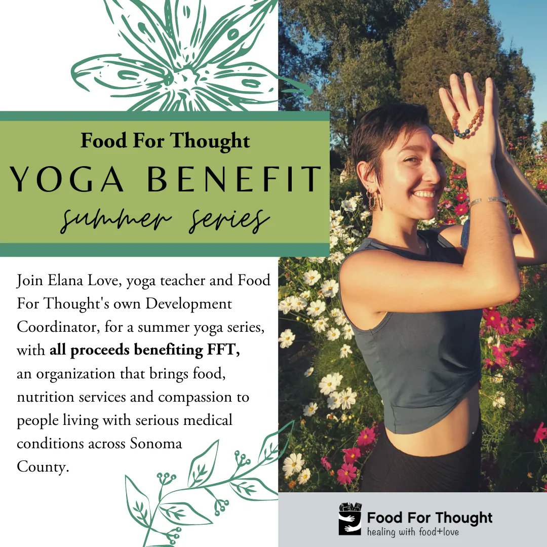 FFTFoodBank's tweet image. Registration now open! Join yoga teacher and FFT's own Development Coordinator, Elana Love, in any of six yoga classes, with all proceeds benefiting FFT - this summer! See full schedule here: buff.ly/3JU5dUZ