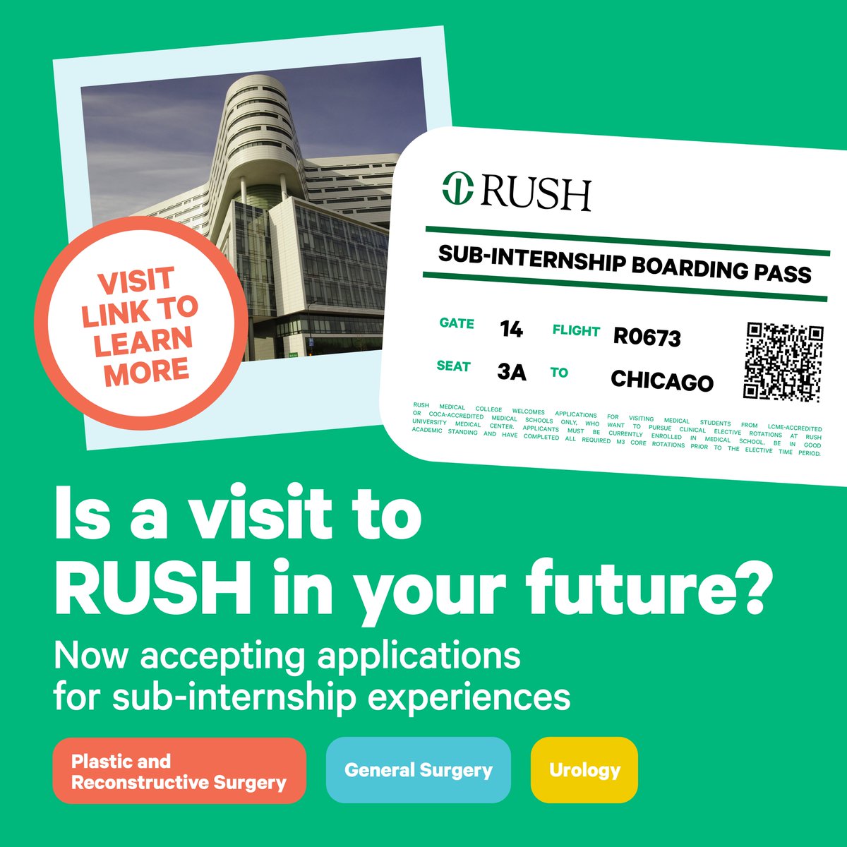 RushUrology's tweet photo. Interested in visiting RUSH for a sub-internship experience? Learn more and apply at https://t.co/AuYgYh82GO https://t.co/JEnTeonDqJ