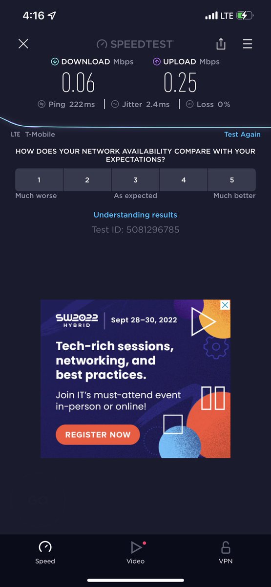 YuniMora's tweet image. @TMobileHelp @TMobile traveling in #panama.  On the #max plan #doublespeed and getting this.  Not happening what’s advertised