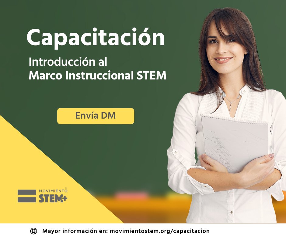 ¿Cómo desarrollo las habilidades de mis estudiantes?
Si no sabes cómo empezar, nuestro Marco Instruccional STEM te ayuda a lograr tu objetivo.

¡Pregunta por tu Beca <a href="/BayerenMexico/">Bayer México</a>! Contáctanos:
movimientostem.org/capacitacion-s…