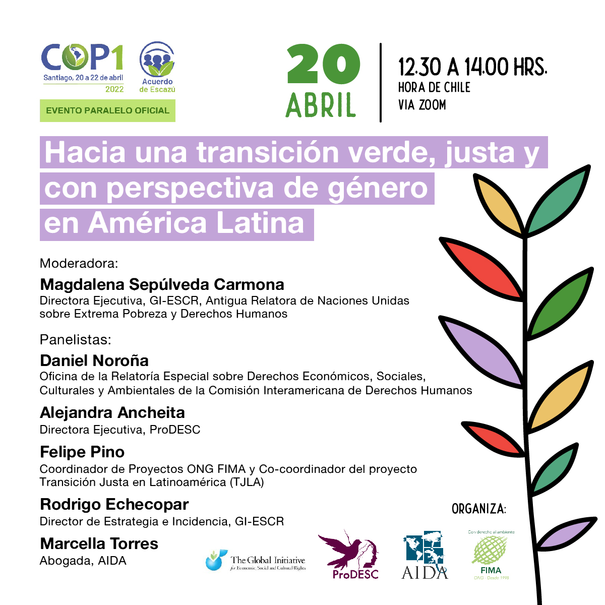 Únete este miércoles 20 al evento paralelo a la #COP1 del #AcuerdoDeEscazú 🌱: “Hacia una transición verde, justa y con perspectiva de género en América Latina 🌎”

🗣 <a href="/fepinoz/">Felipe Pino</a>, co-coordinador del proyecto <a href="/transicionjusla/">Transición Justa en Latinoamérica</a>, ¡será uno de los panelistas!

us02web.zoom.us/webinar/regist…