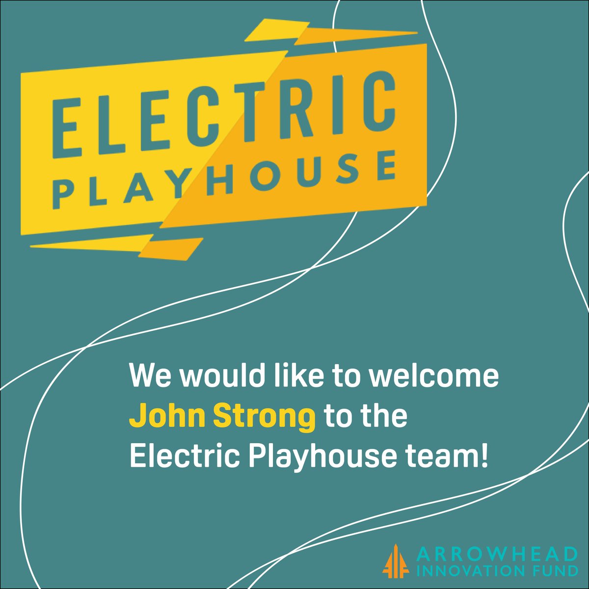 AIF (@arrowheadfund) on Twitter photo Welcome to the <a href="/playelectric/">Electric Playhouse</a> team, John B. Strong!
#team #Innovation #welcome #directorofbusinessdevelopment Welcome to the <a href="/playelectric/">Electric Playhouse</a> team, John B. Strong!
#team #Innovation #welcome #directorofbusinessdevelopment