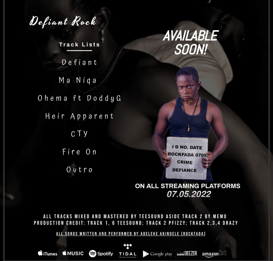solotone007's tweet photo. Like it is a dream feel it we not playing and don't sleep on it out soon May 7 #Tracklists #artcover #defiantrock #TheEp @TheRockfada @Dee_solomusic @Naijapromoter @Naija_PR @showpromoters @MusicSponsors @MusicIndIntvws https://t.co/tnvjWyDZbm