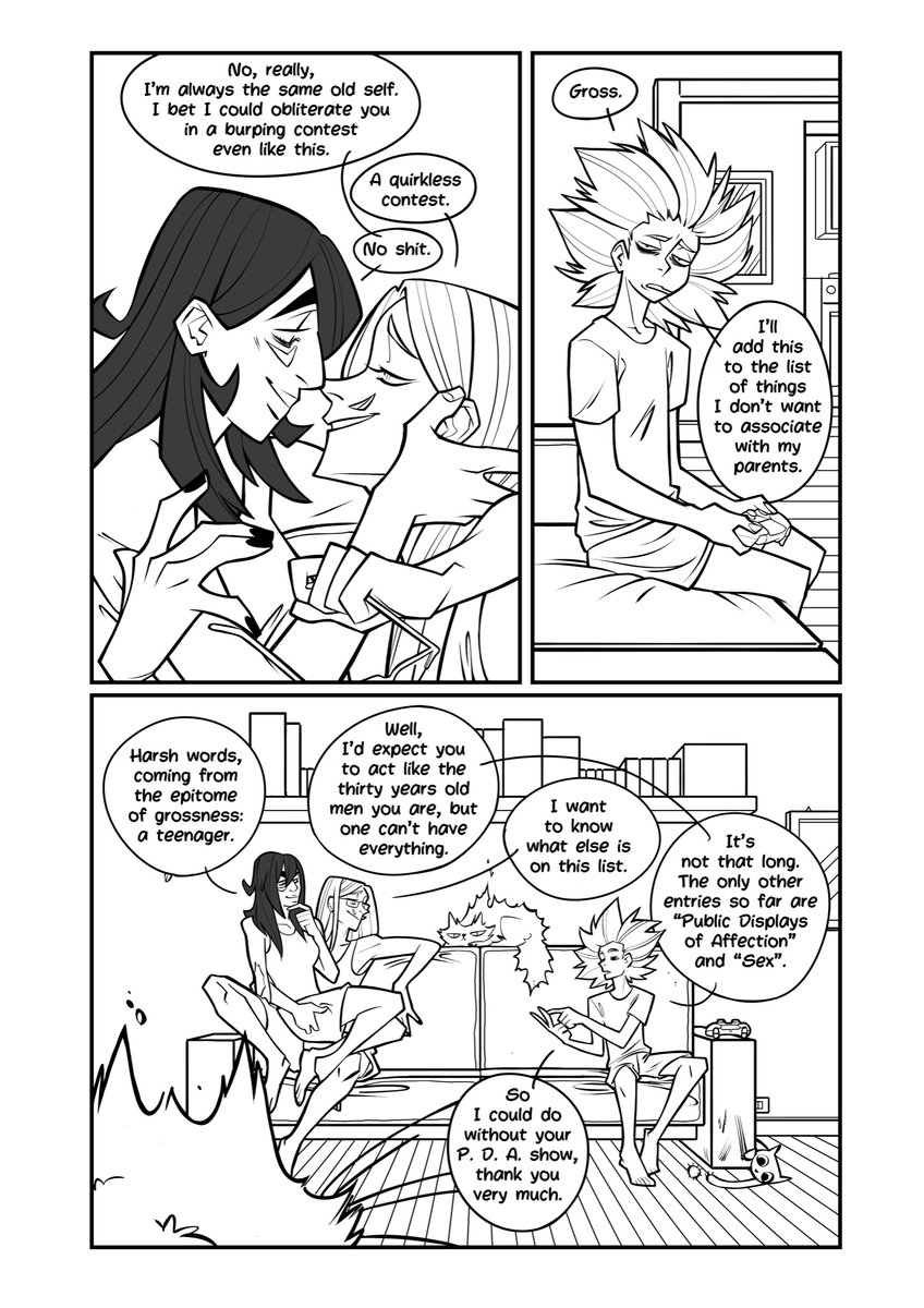 gasp3gasp's tweet photo. 11th page of my #erasermic fancomic, “I Couldn’t Ask for Another!!!” (follow it on Patreon for uncensored n s f w parts, early access and other pages👀)
#maizawa #presentmic #yamadahizashi #aizawashouta #eraserhead #shinsouhitoshi #shinson #myheroacademia https://t.co/hh6bRN488p